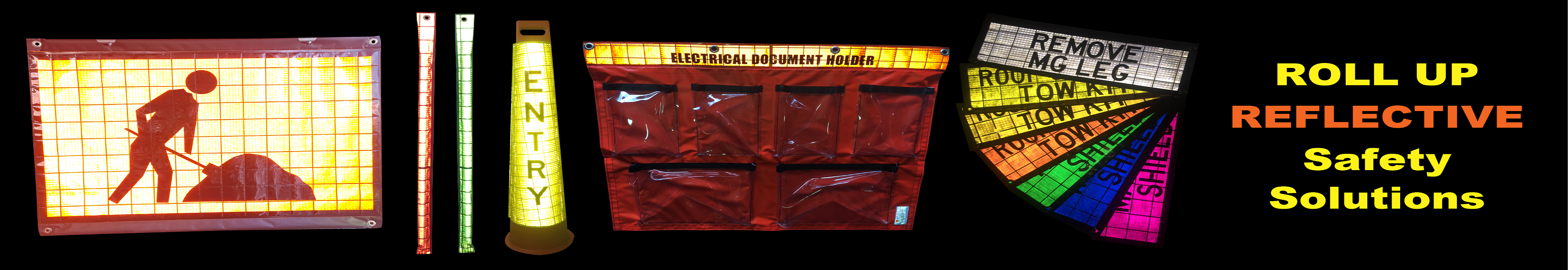 Roll up reflective safety solutions banner DAY